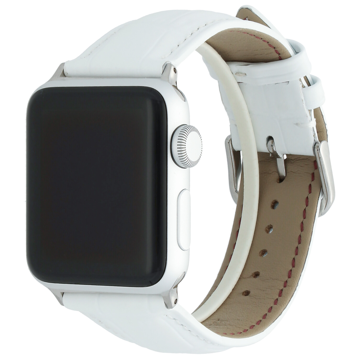 Apple Watch leren krokodillen band - wit