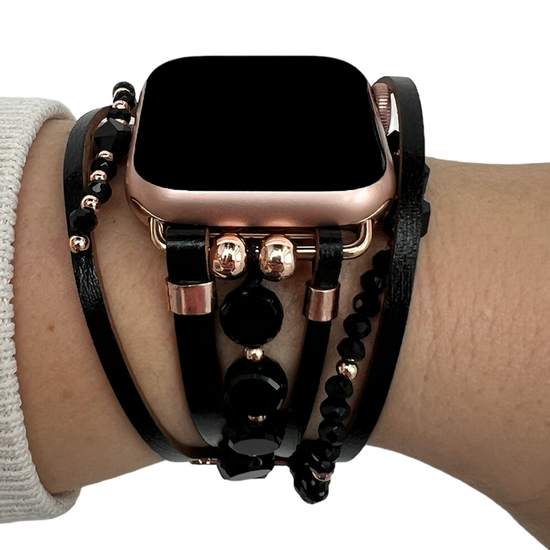 Apple Watch sieraden band - Mandy zwart