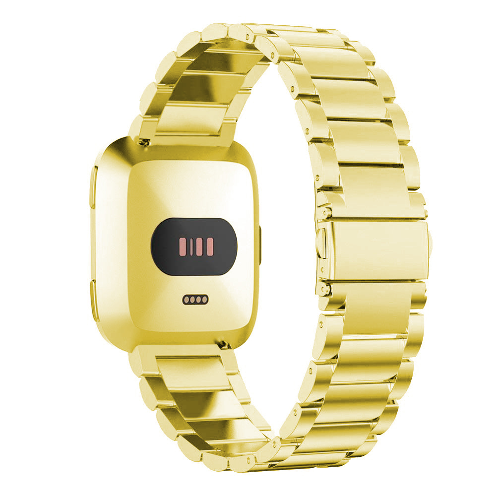Fitbit Versa kralen stalen schakel band - goud