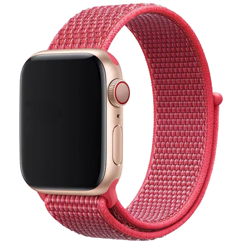 Apple Watch nylon geweven sport band hibiscus