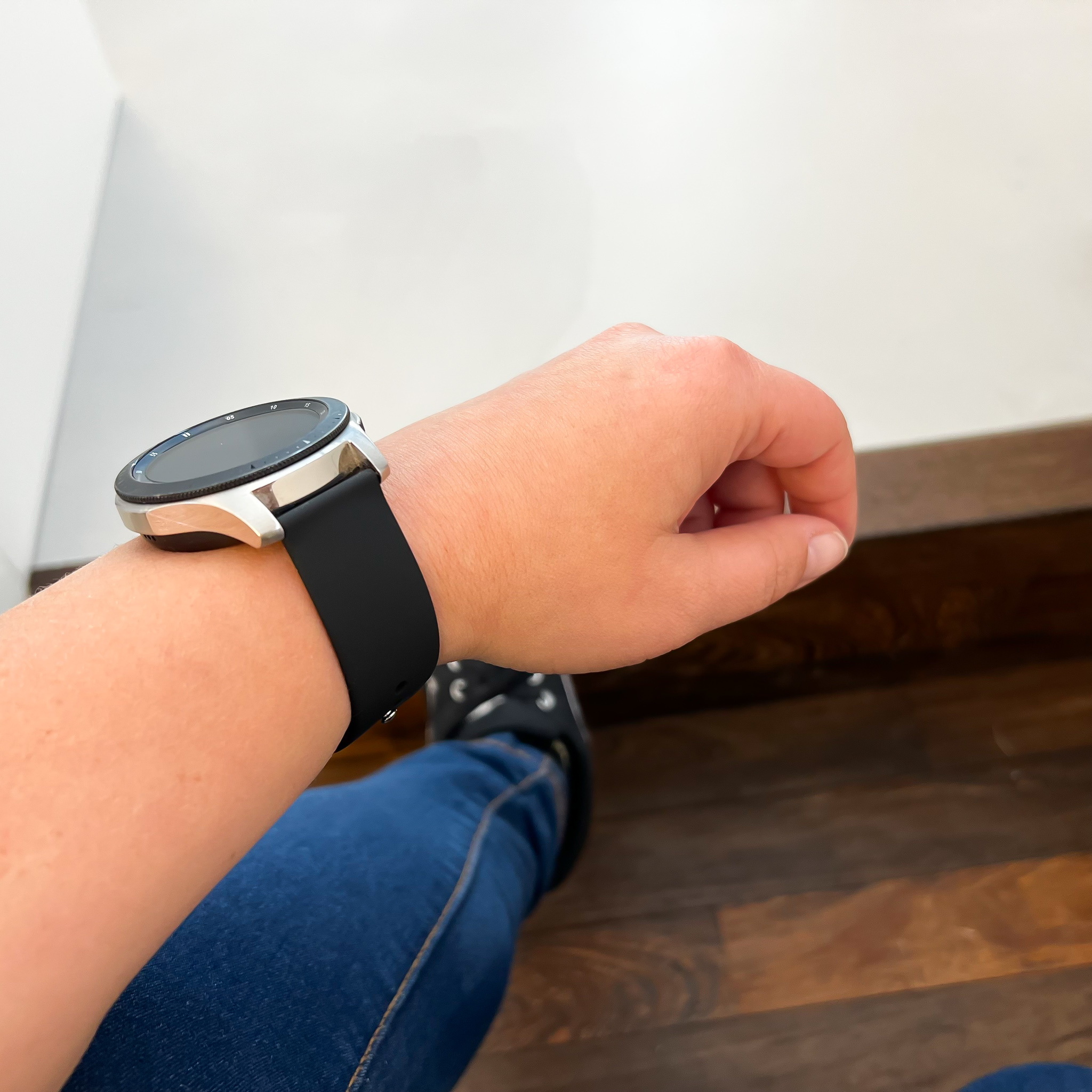 Samsung Galaxy Watch siliconen sport band - zwart
