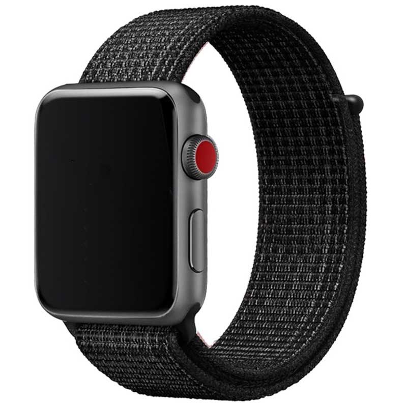 Apple-Watch-nylon-geweven-sport-band-reflector-zwart-7440849362359-123watches-hoofdfoto