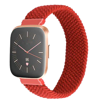 Fitbit Versa nylon gevlochten solo band - rood