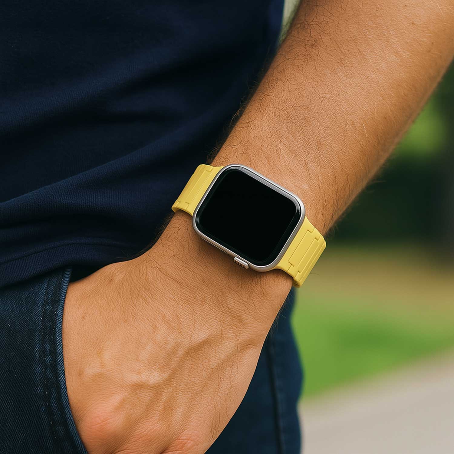 Apple Watch band Zyro – siliconen – geel