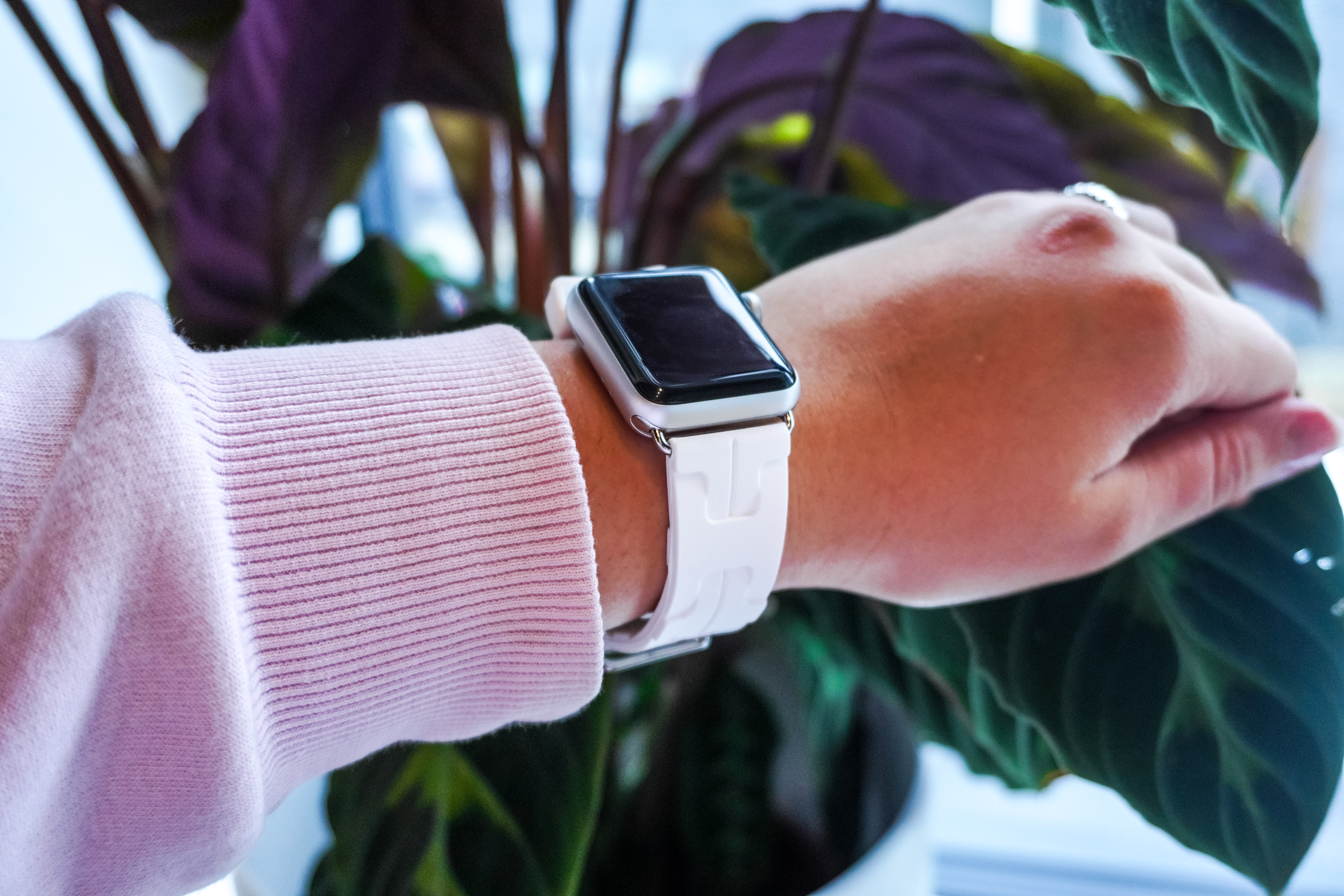 Apple Watch sport Hermès kilim single tour - wit