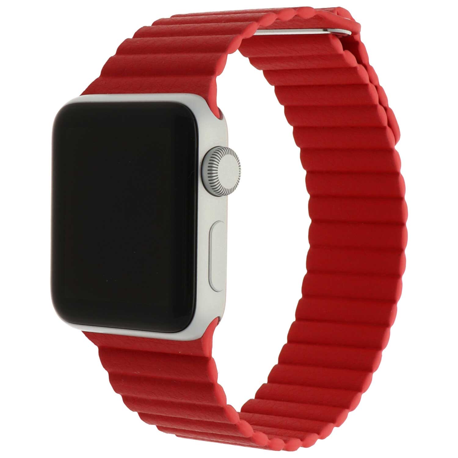 Apple-Watch-leren-ribbel-band-rood-7434008443461-123watches-hoofdfoto