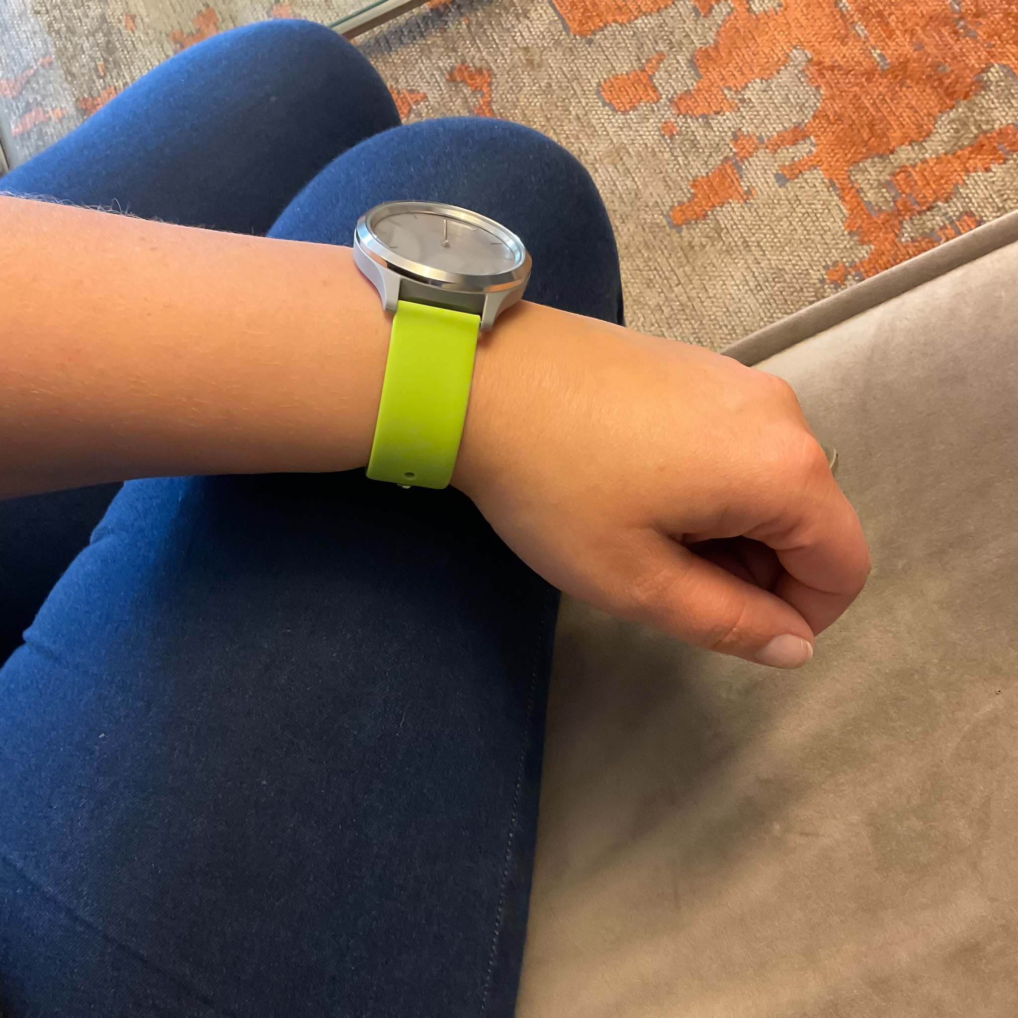 Garmin Vivoactive / Vivomove siliconen sport band - limoen