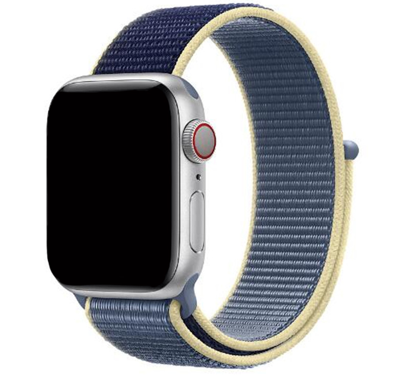 Apple Watch nylon geweven sport band  - Alaska blauw