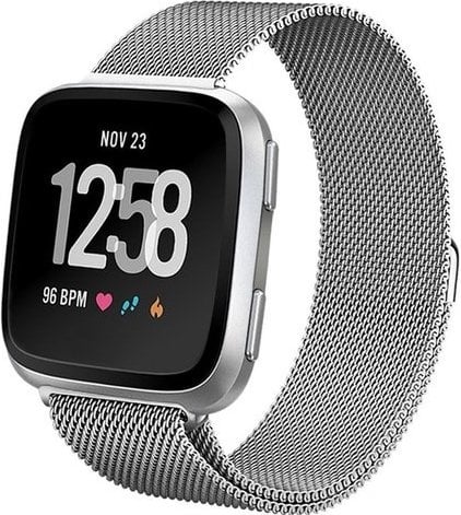Fitbit Versa milanese band - zilver
