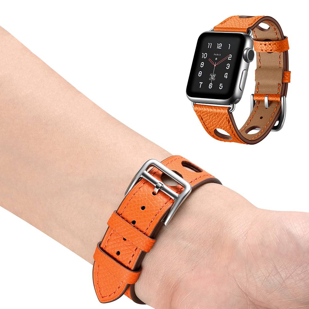 Apple Watch leren hermes band - oranje