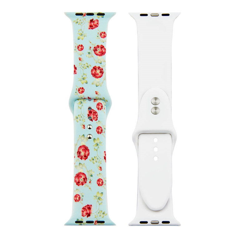 Apple Watch print sport band - rozen blauw