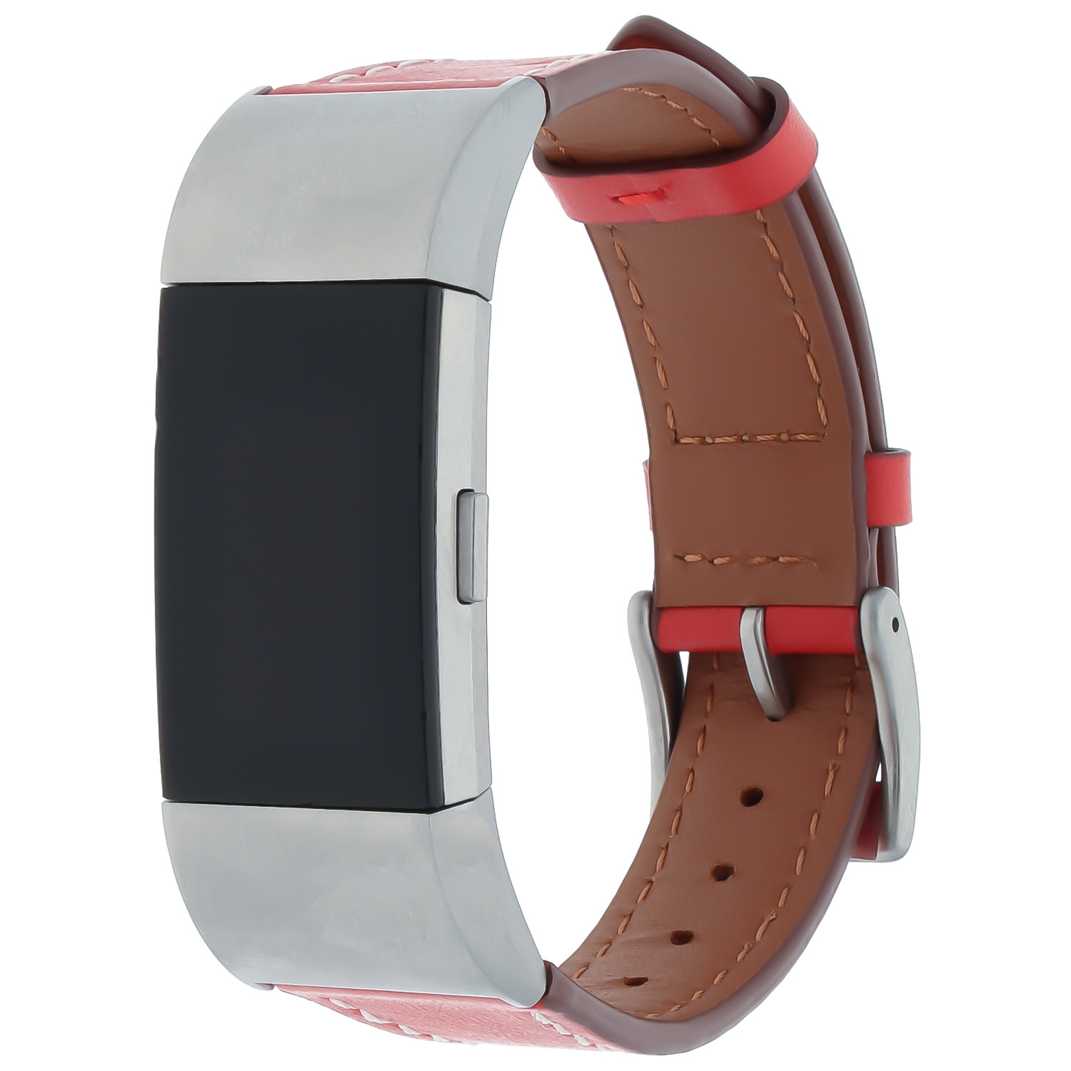 Fitbit Charge 2 premium leren band - rood