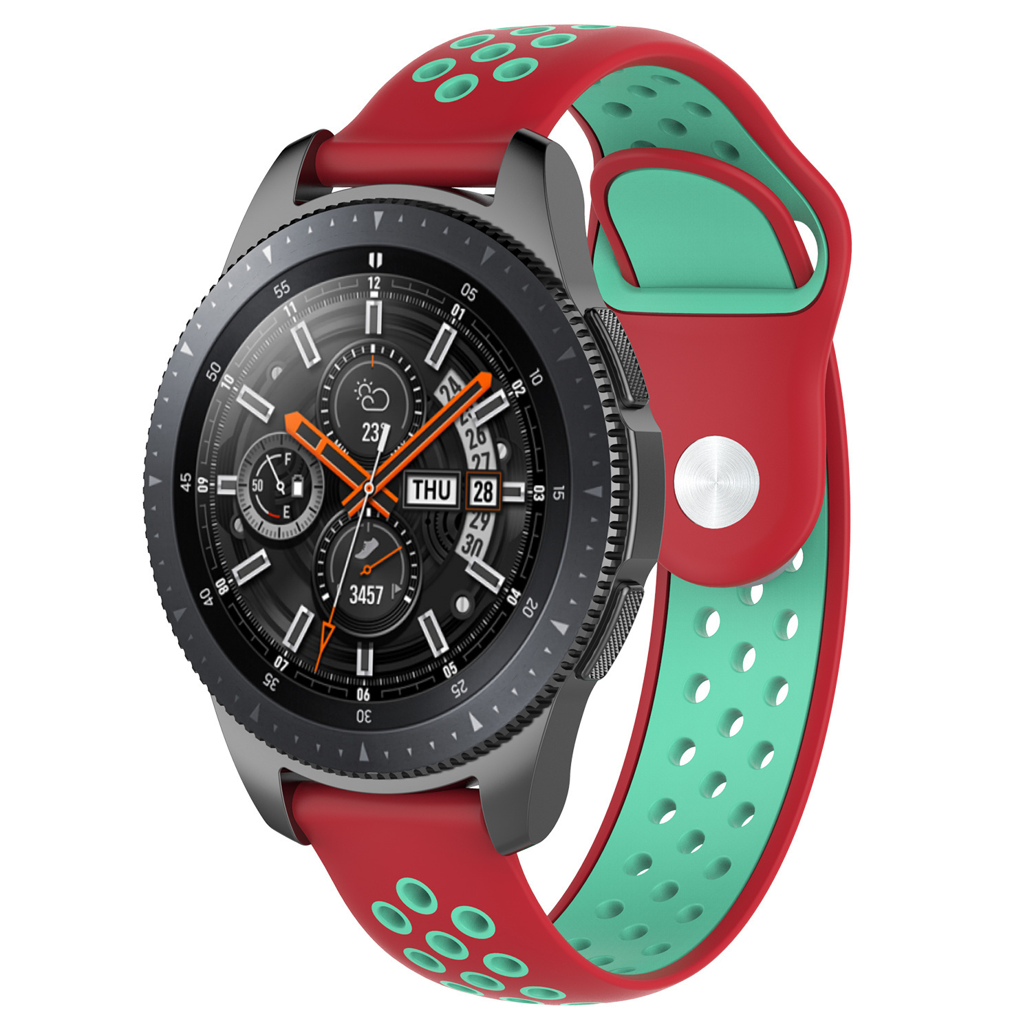 Polar Ignite dubbel sport band - rood groenblauw