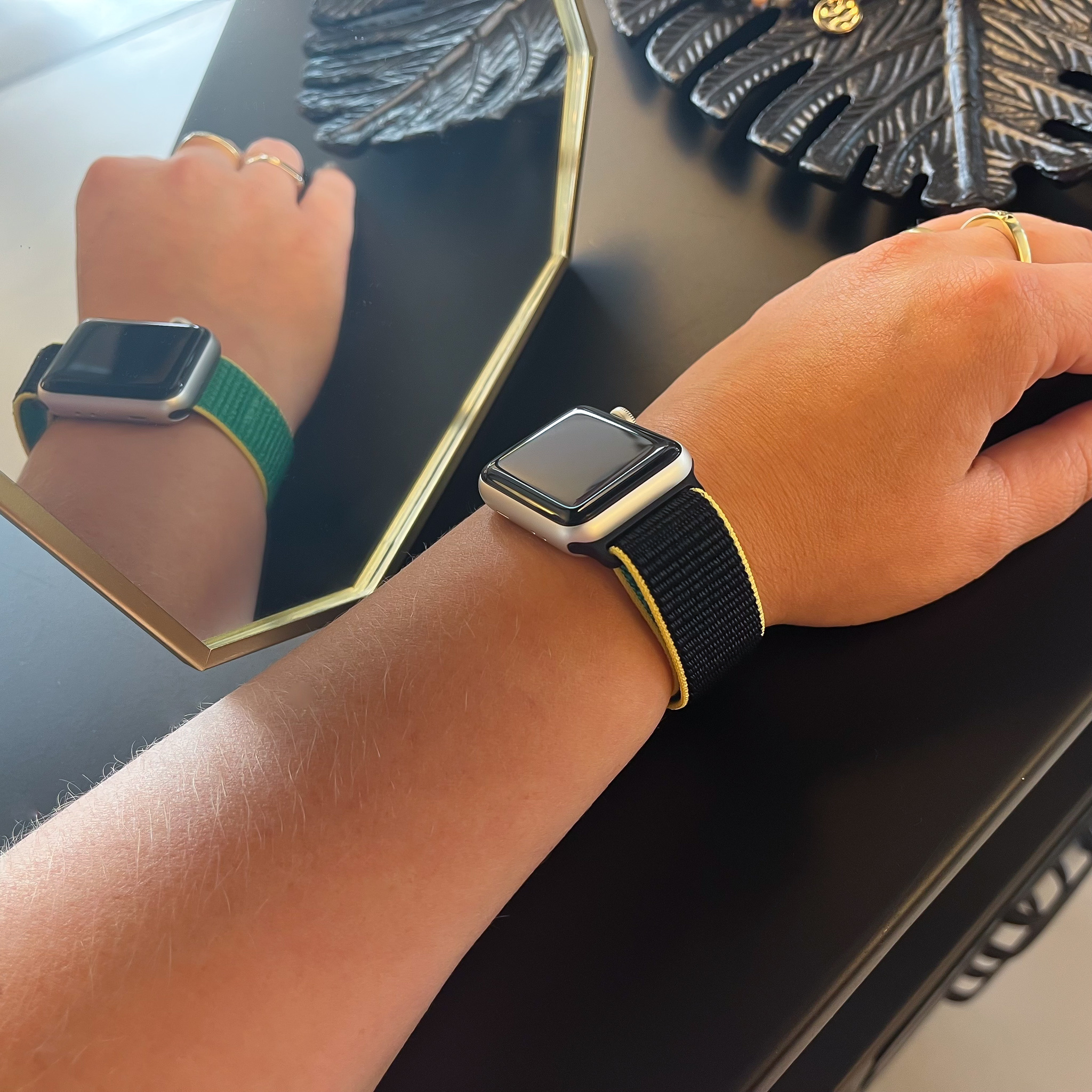 Apple Watch nylon geweven sport band  - Jamaica