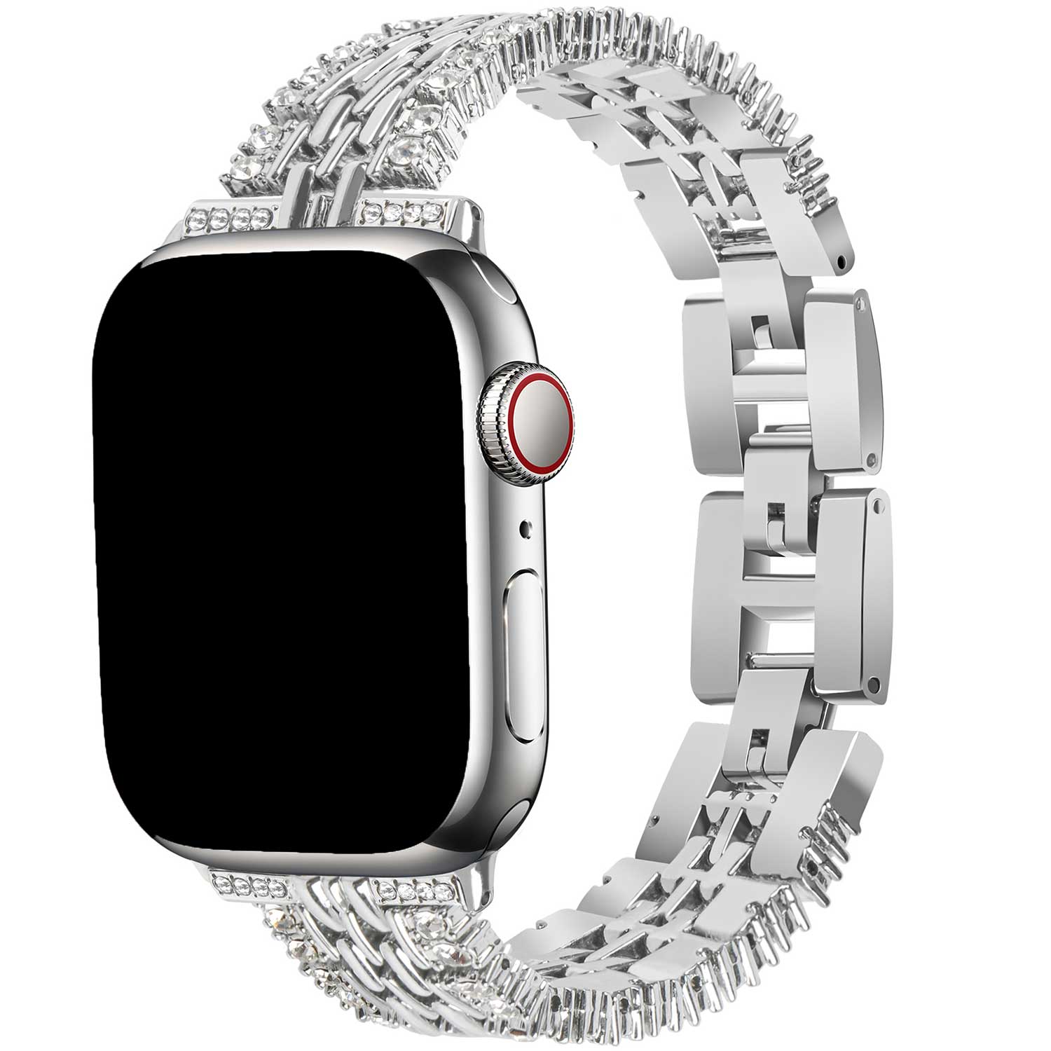 Apple-Watch-diamant-stalen-schakel-band-Eline-zilver-7440850198114-123watches-hoofdfoto