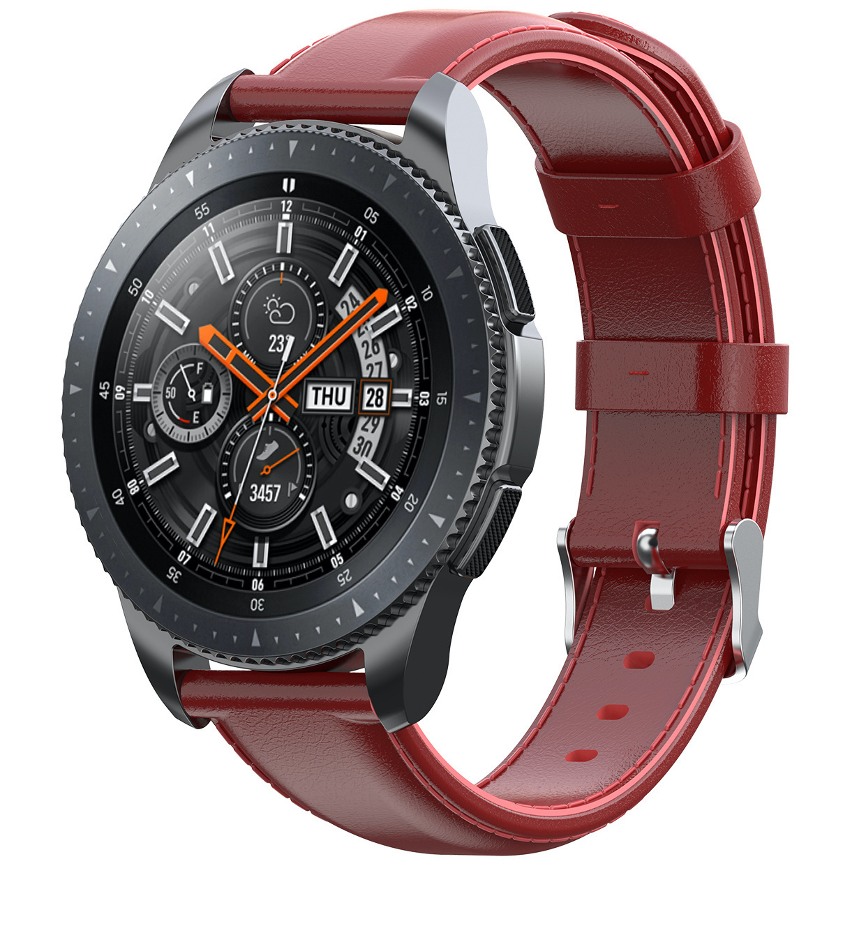 Polar Ignite leren band - rood