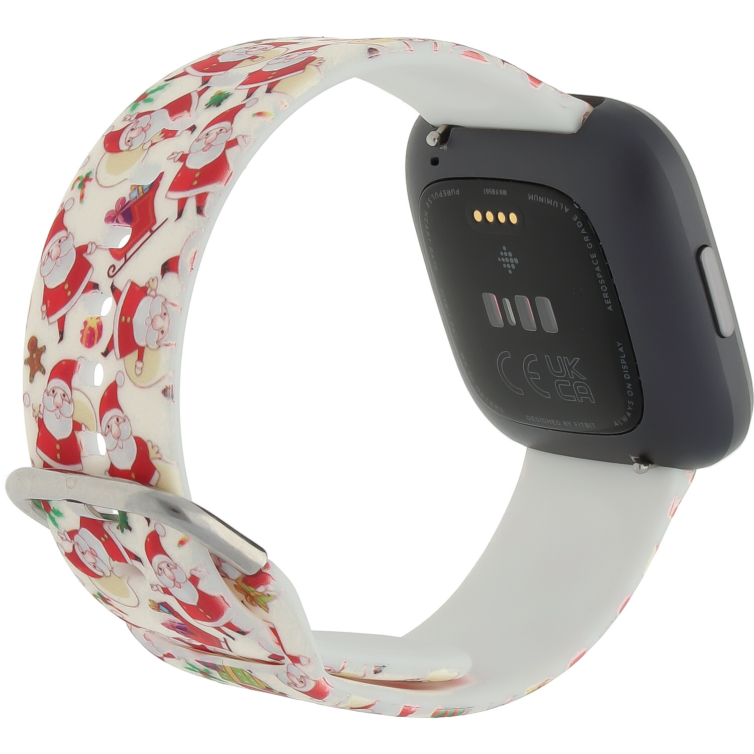 Fitbit Versa print sport band - kerst kerstman rood