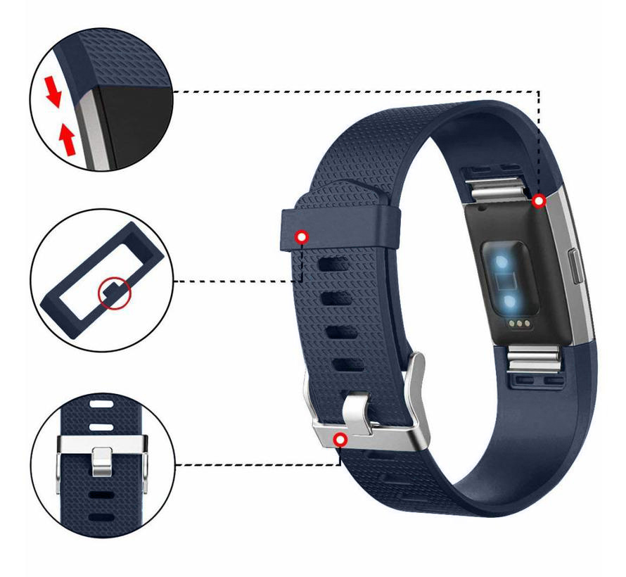 Fitbit Charge 2 sport band - middernacht blauw