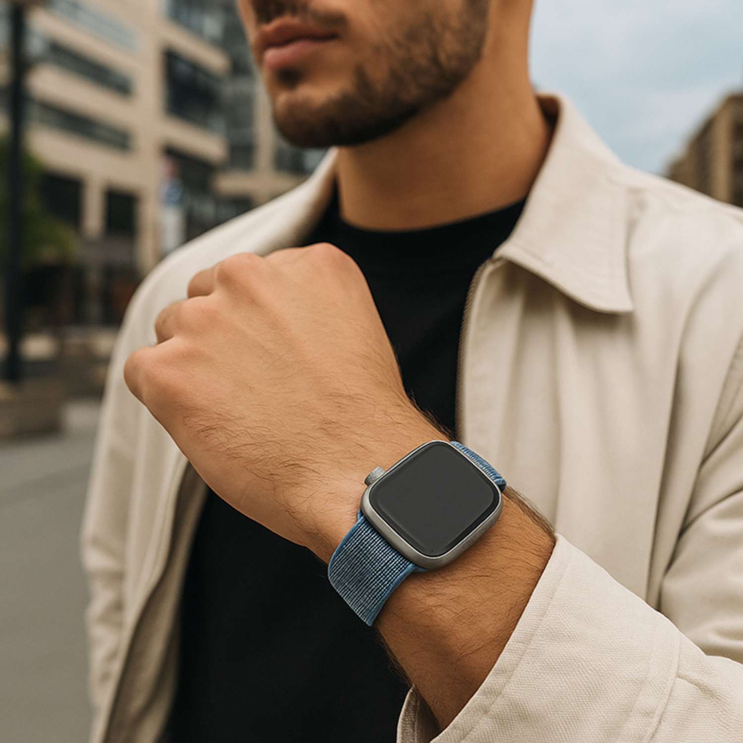 Apple-Watch-nylon-geweven-sport-band-cape-cod-blauw-7440849363356-123watches-sfeer1