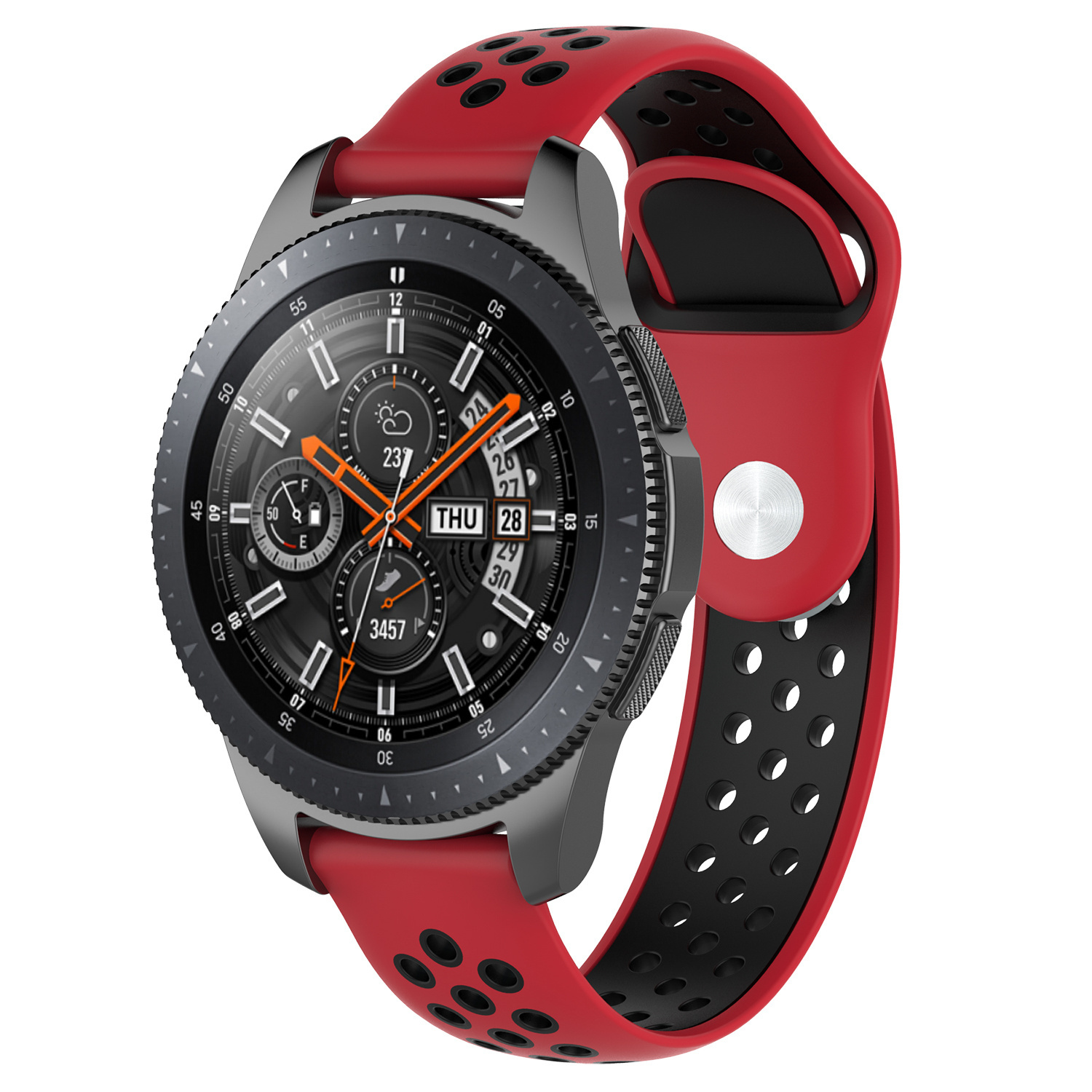 Samsung Galaxy Watch dubbel sport band - rood zwart