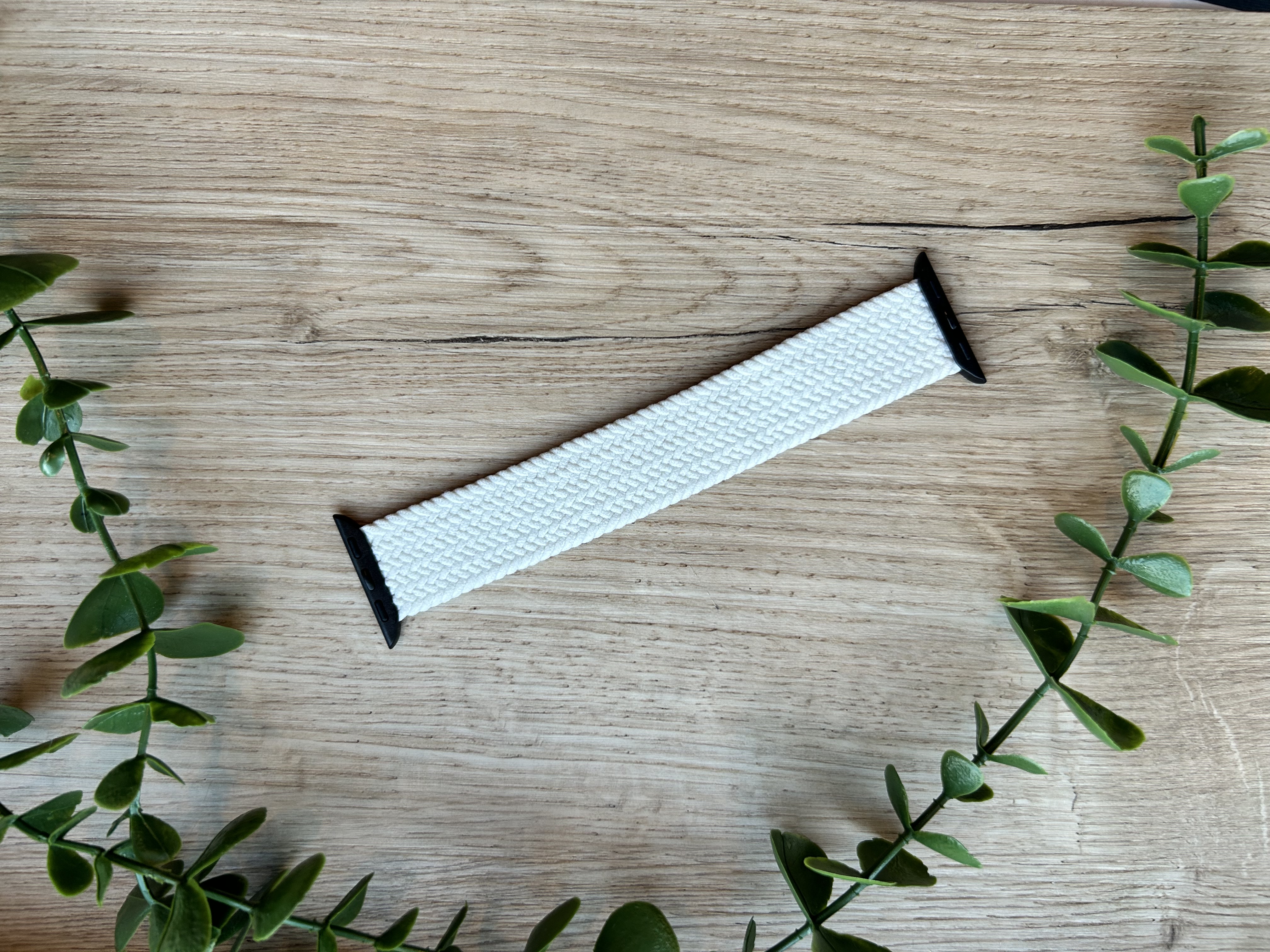 Apple Watch nylon gevlochten solo band - wit