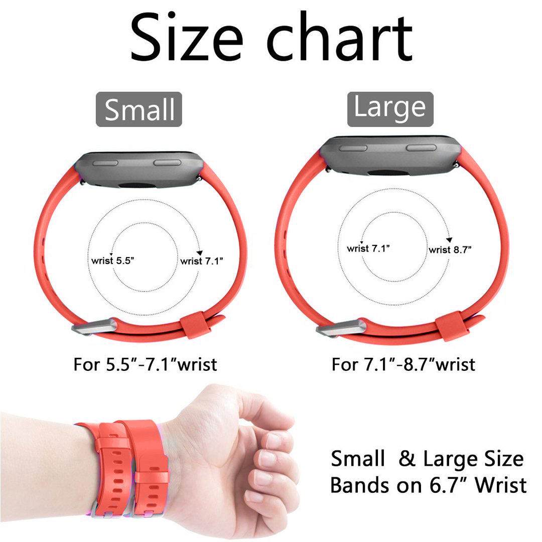 Fitbit Versa sport band - oranje rood