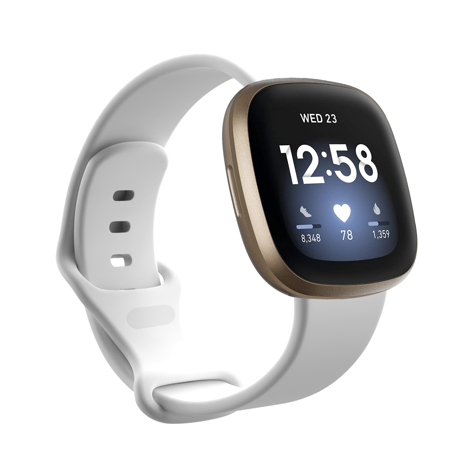Fitbit Versa 3 / Sense sport band - wit