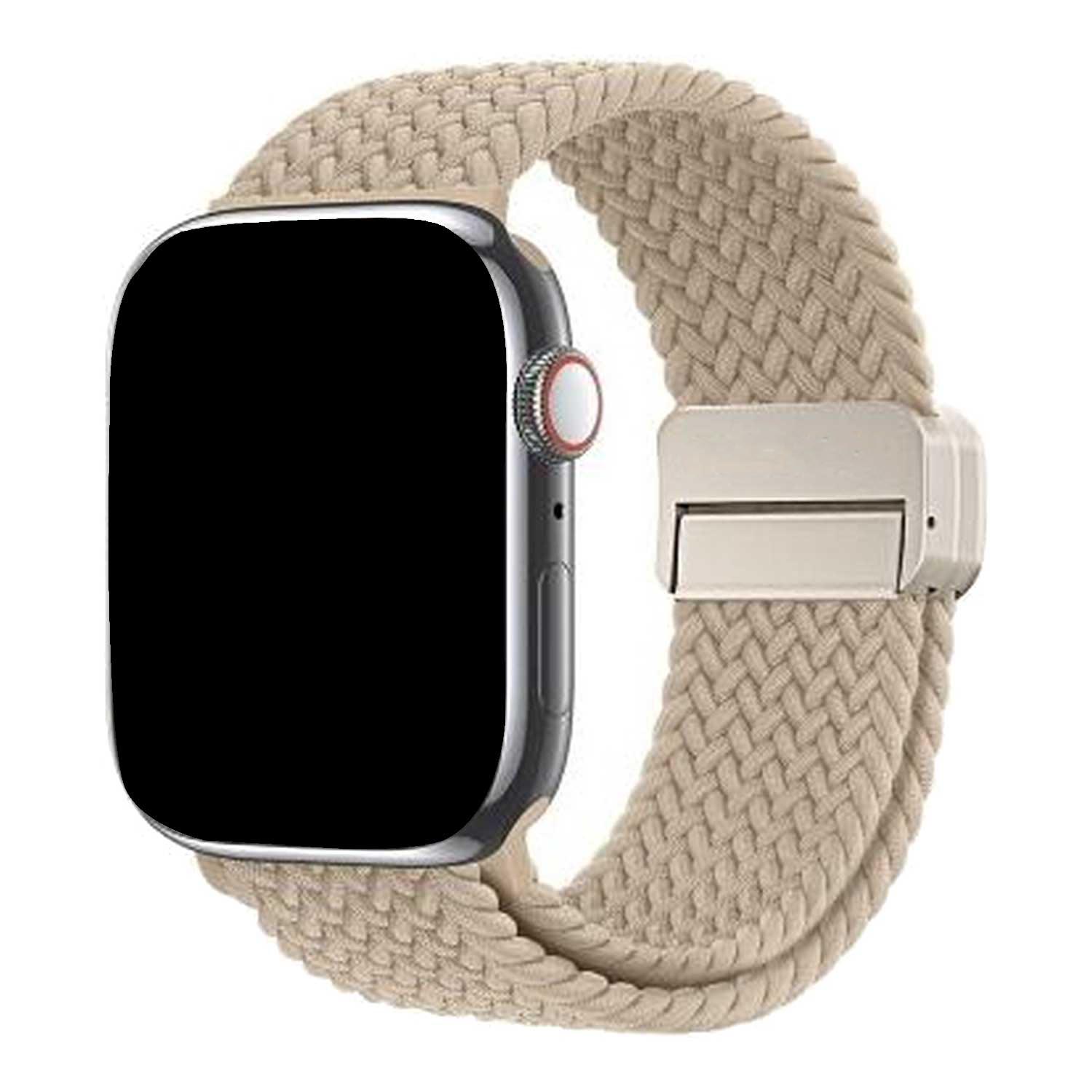 Apple Watch bandje Zyra - nylon - beige