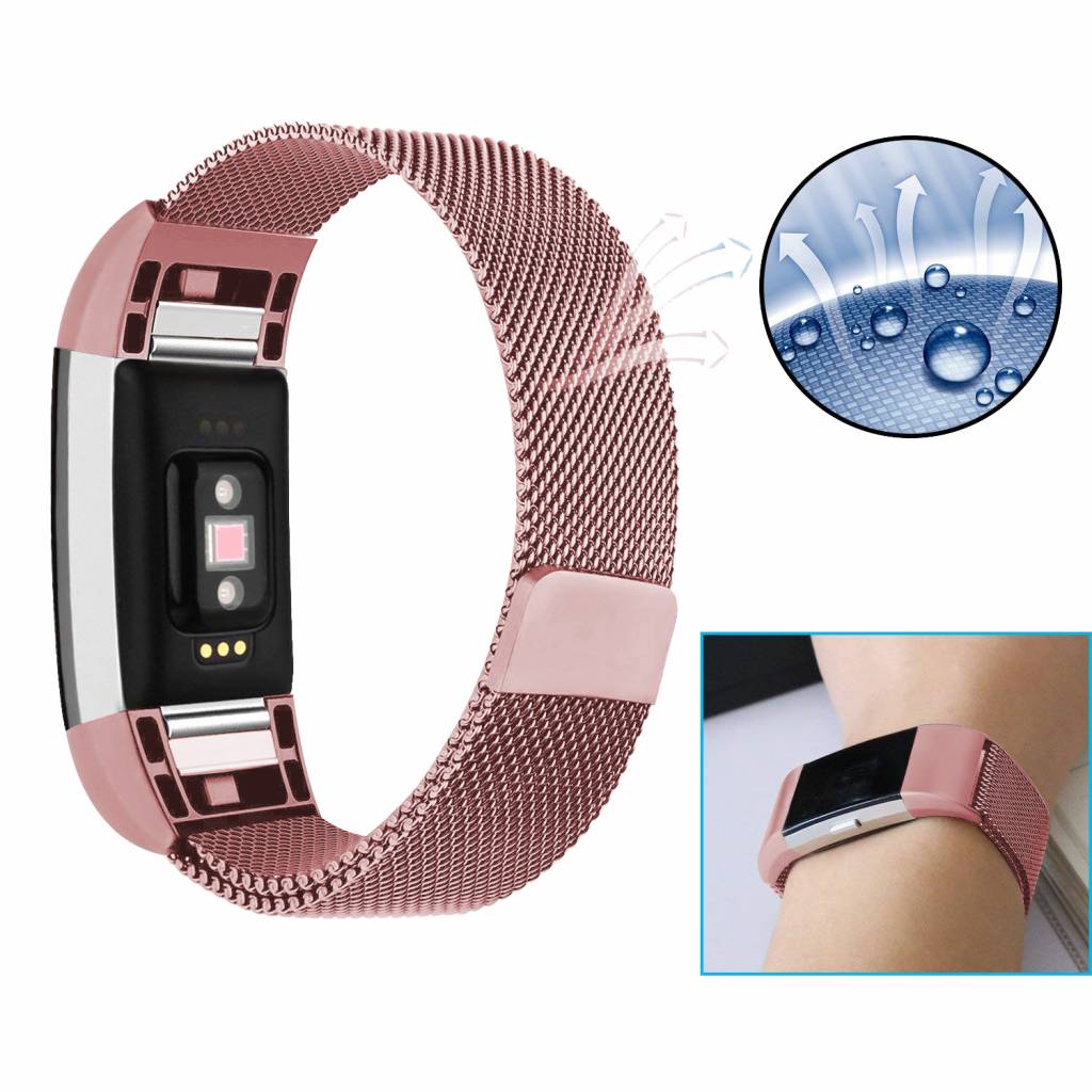Fitbit Charge 2 milanese band - roze