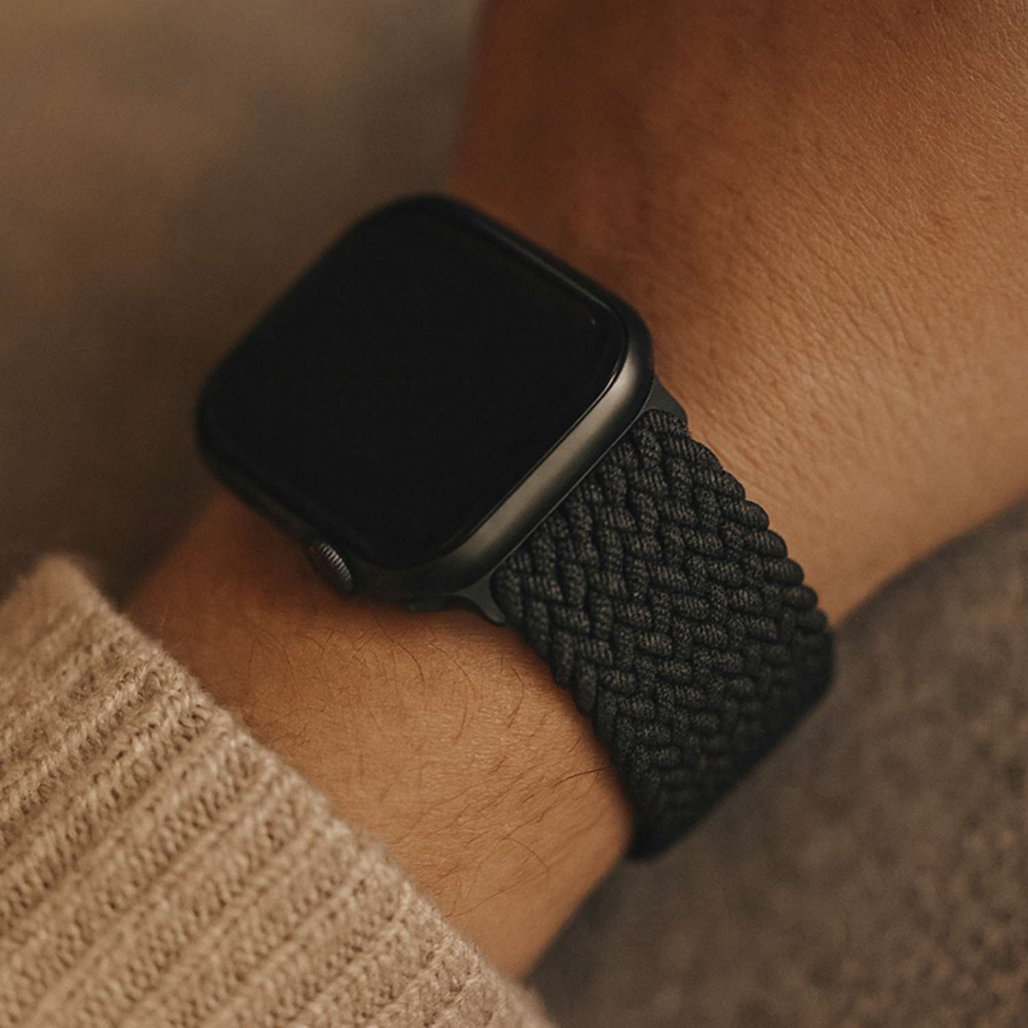 Apple-Watch-nylon-gevlochten-gesp-Weavy-band-zwart-7440850324308-123watches-3