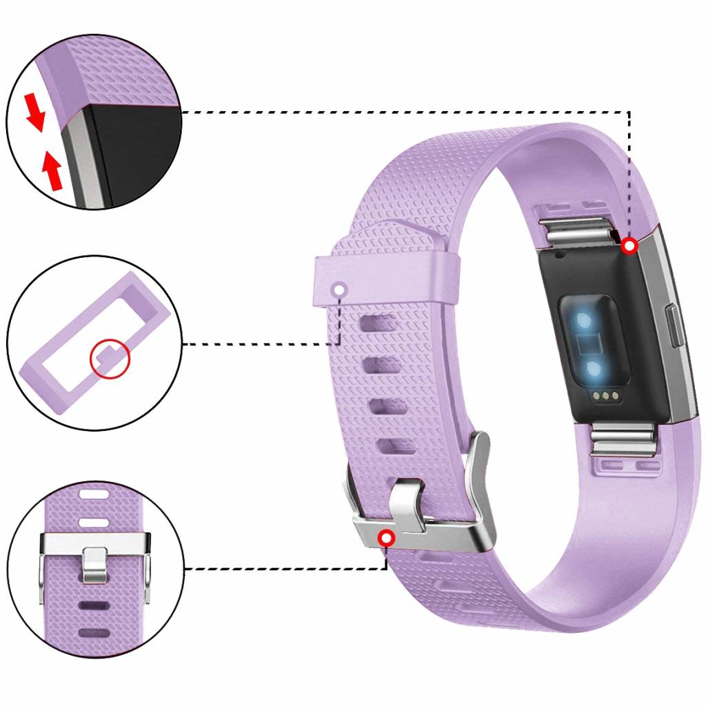 Fitbit Charge 2 sport band - lichtpaars