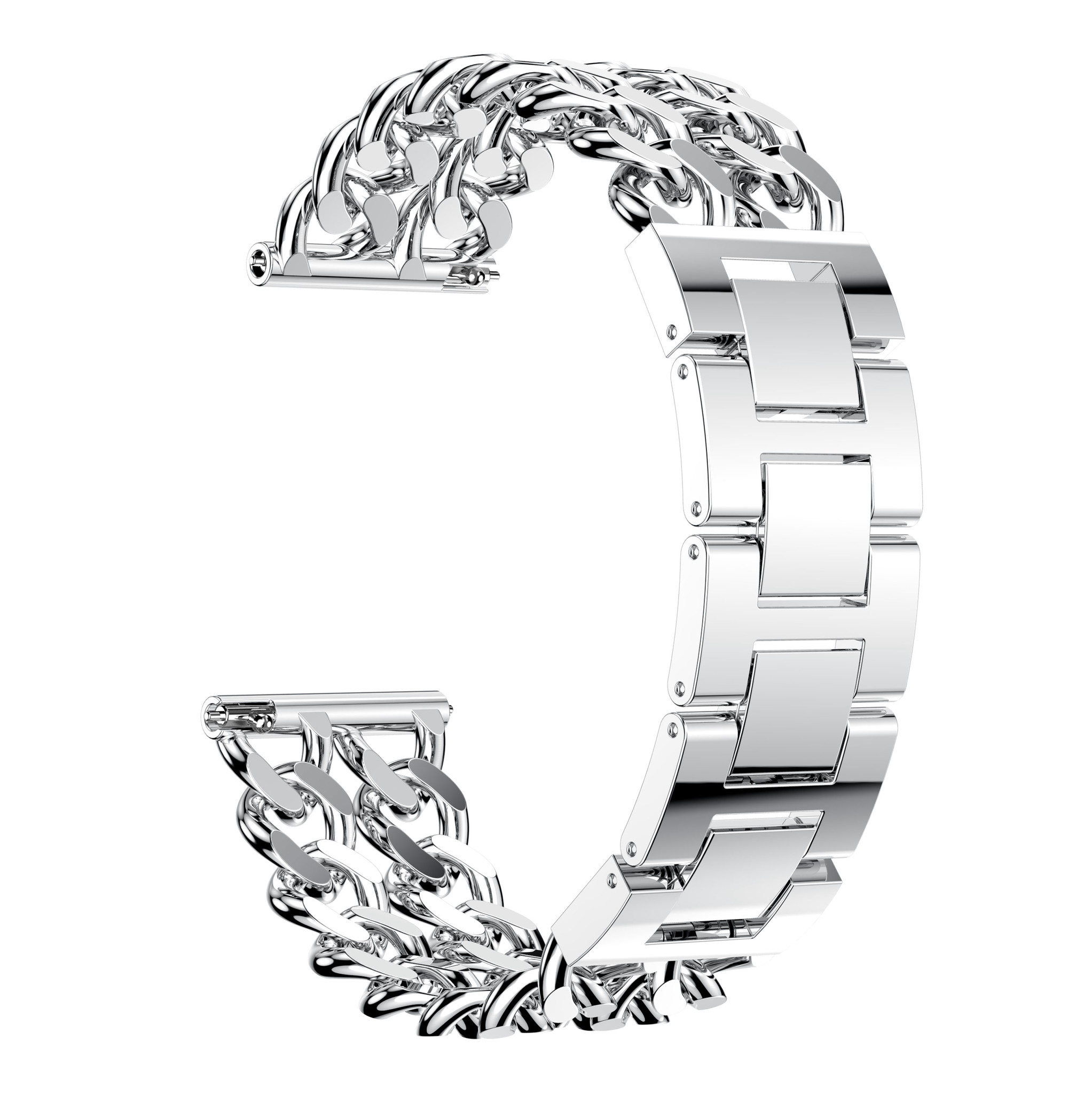 Fitbit Versa cowboy stalen schakel band - zilver