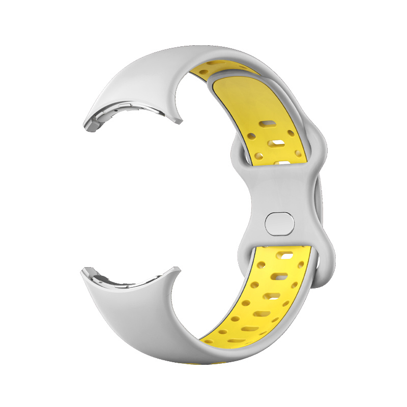 Google Pixel Watch dubbel sport band - grijs geel