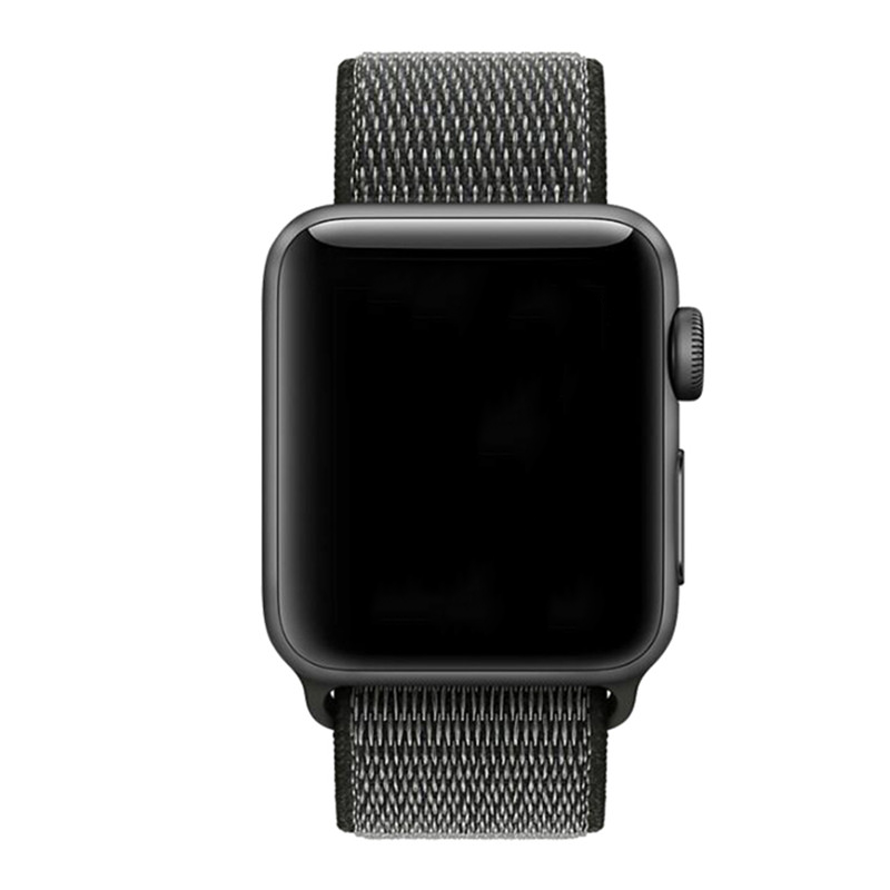 Apple Watch nylon geweven sport band  - donker olijf