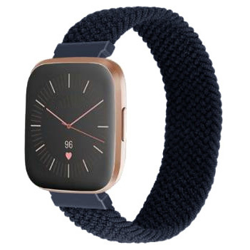 Fitbit Versa nylon gevlochten solo band - houtskool