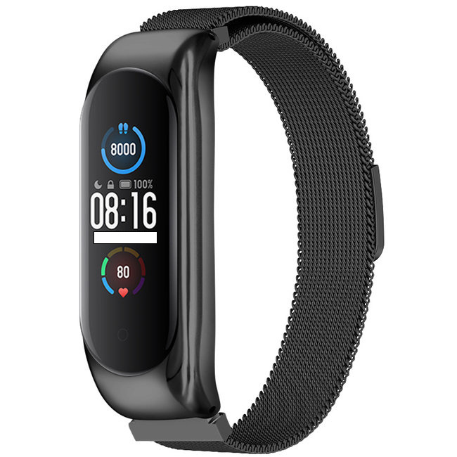 Xiaomi Mi 3/4/5/6 milanese band - zwart