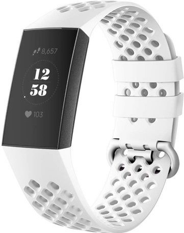 Fitbit Charge 3 & 4 sport point band - wit