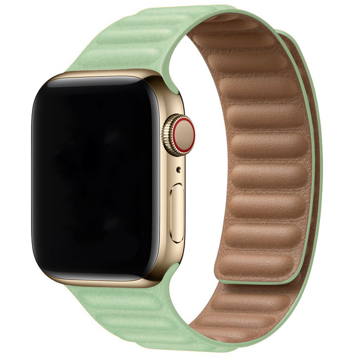 Apple Watch leren solo band - blauwgroen tint
