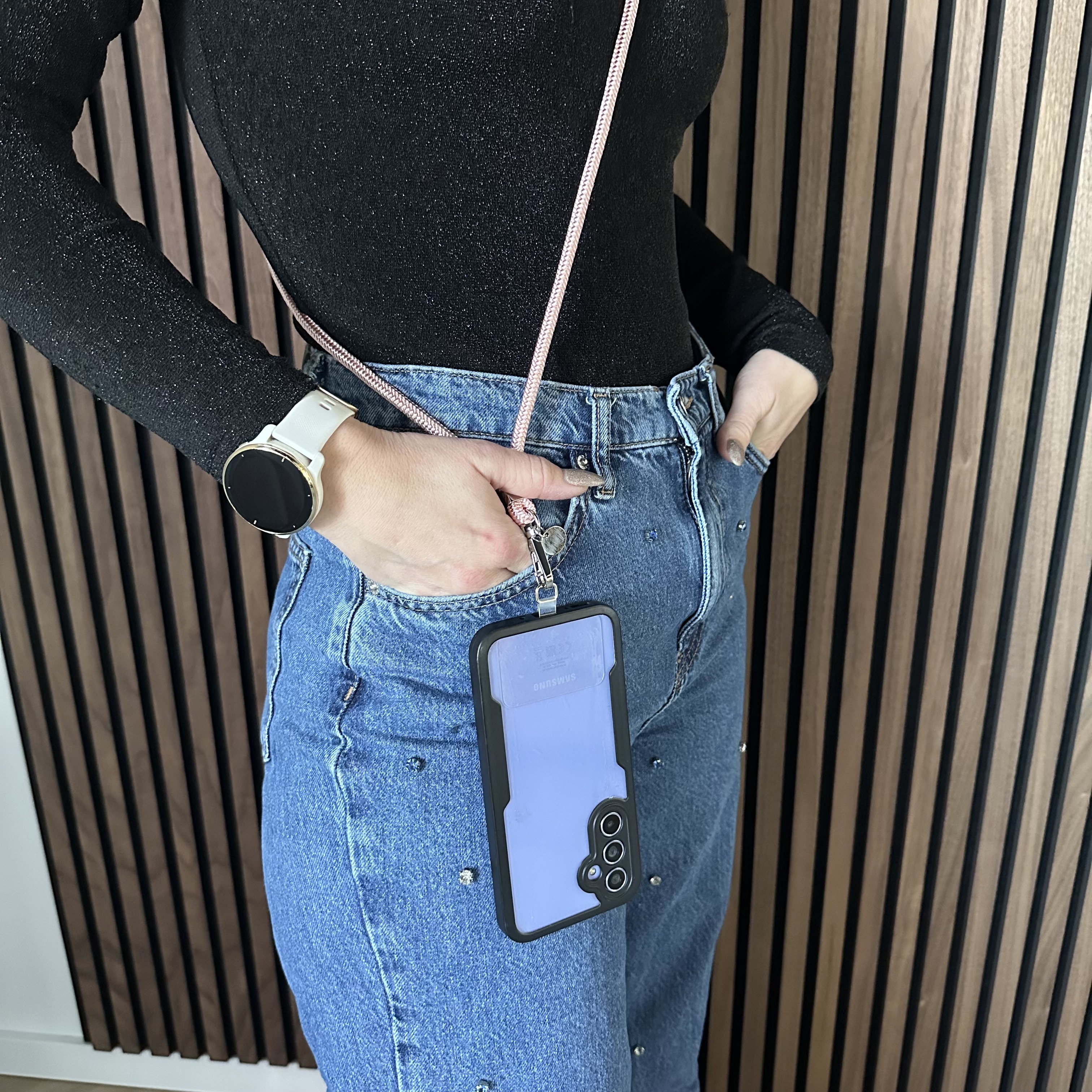 Telefoonkoord Longa - rose - goud