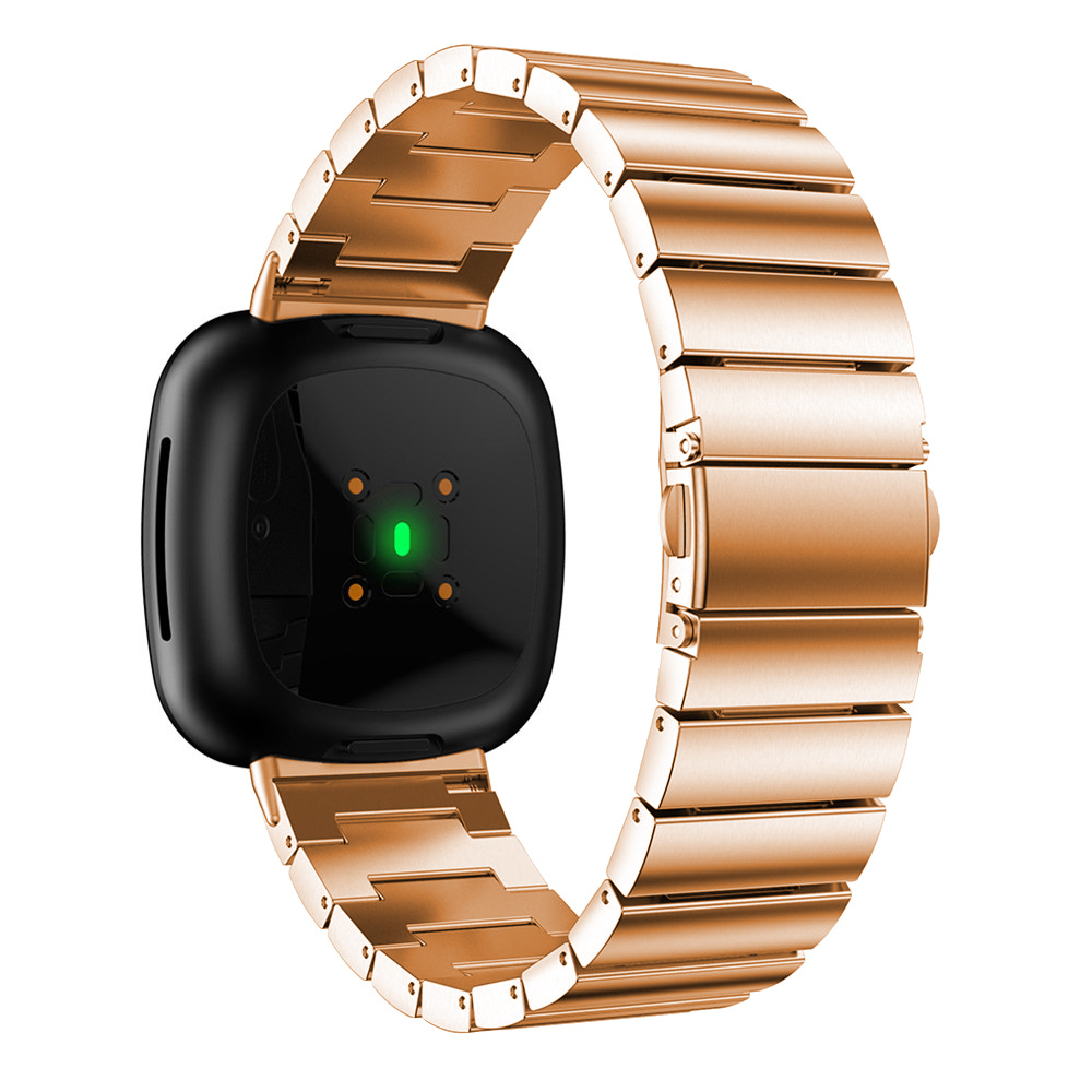 Fitbit Versa 3 / Sense stalen schakel band - rose goud