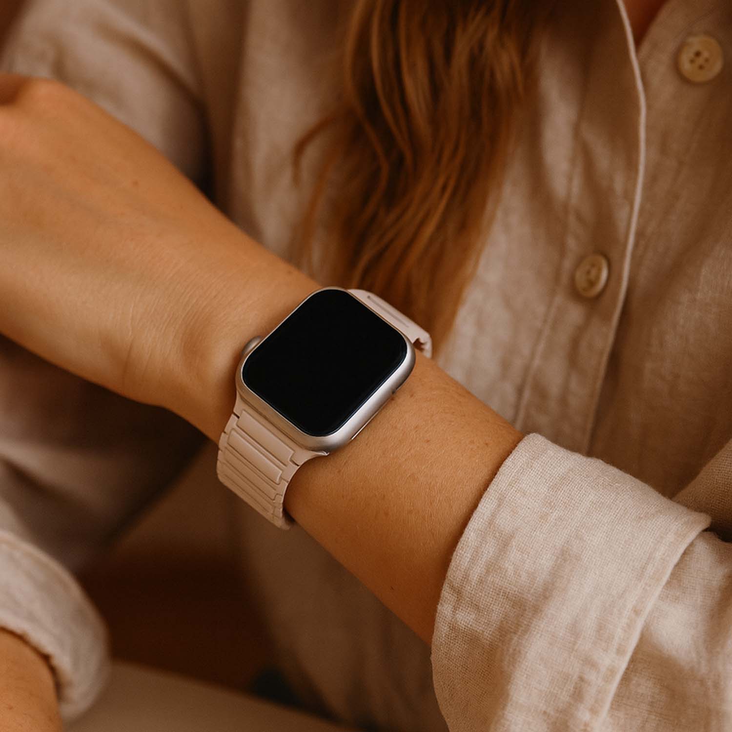 Apple Watch band Zyro – siliconen – sterrenlicht