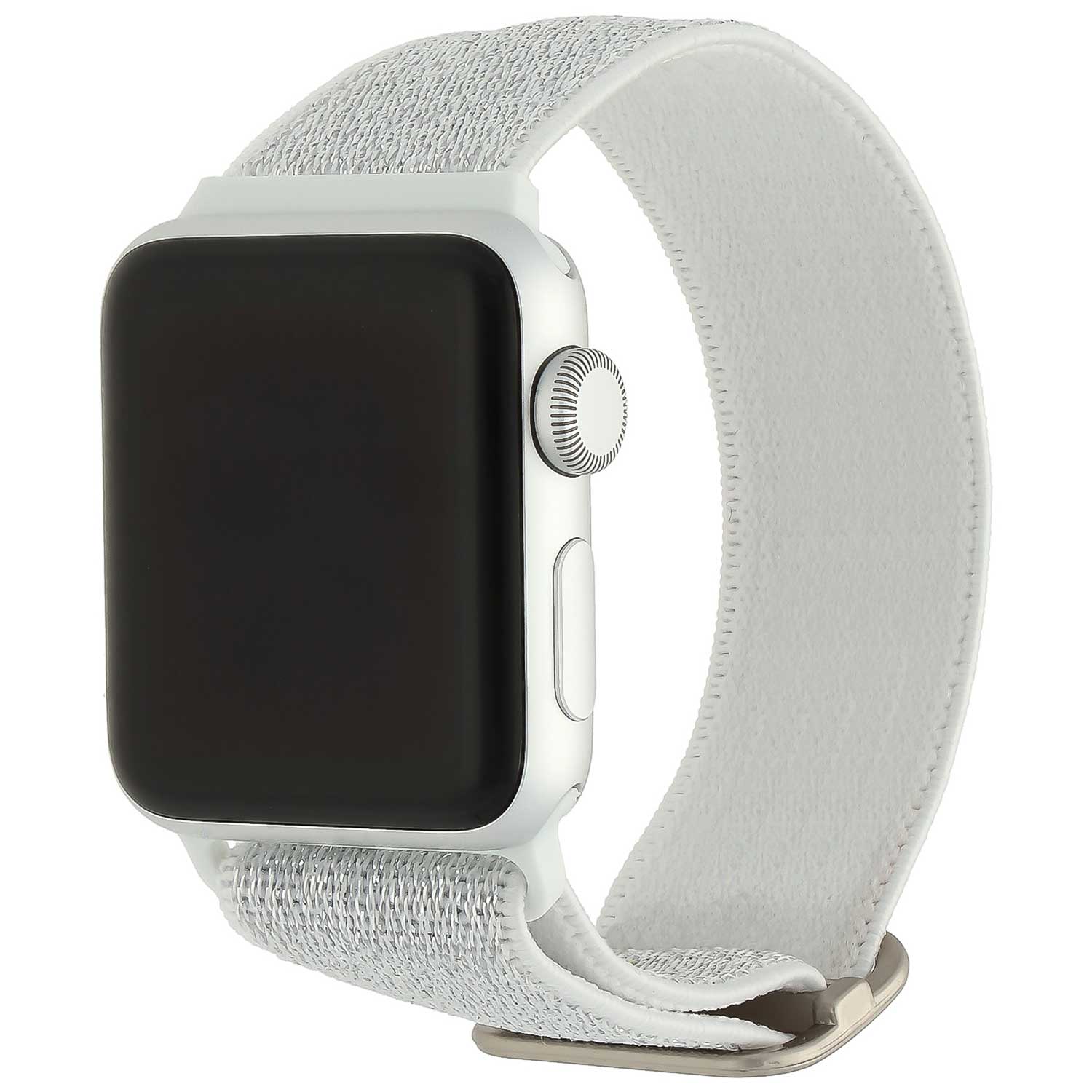 Apple-Watch-nylon-geweven-solo-band-glitter-wit-7440850094065-123watches-hoofdfoto