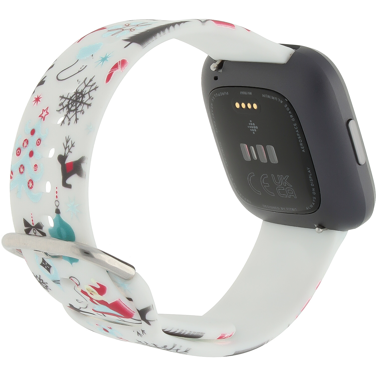 Fitbit Versa print sport band - kerst wit
