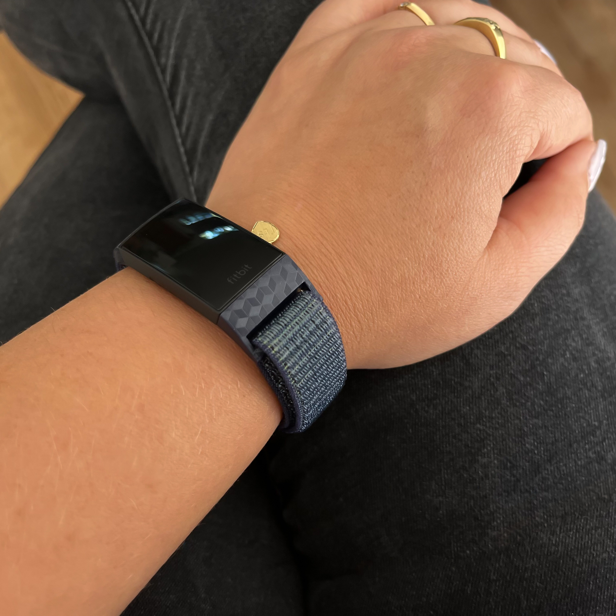 Fitbit Charge 3 & 4 nylon band - middernacht mist