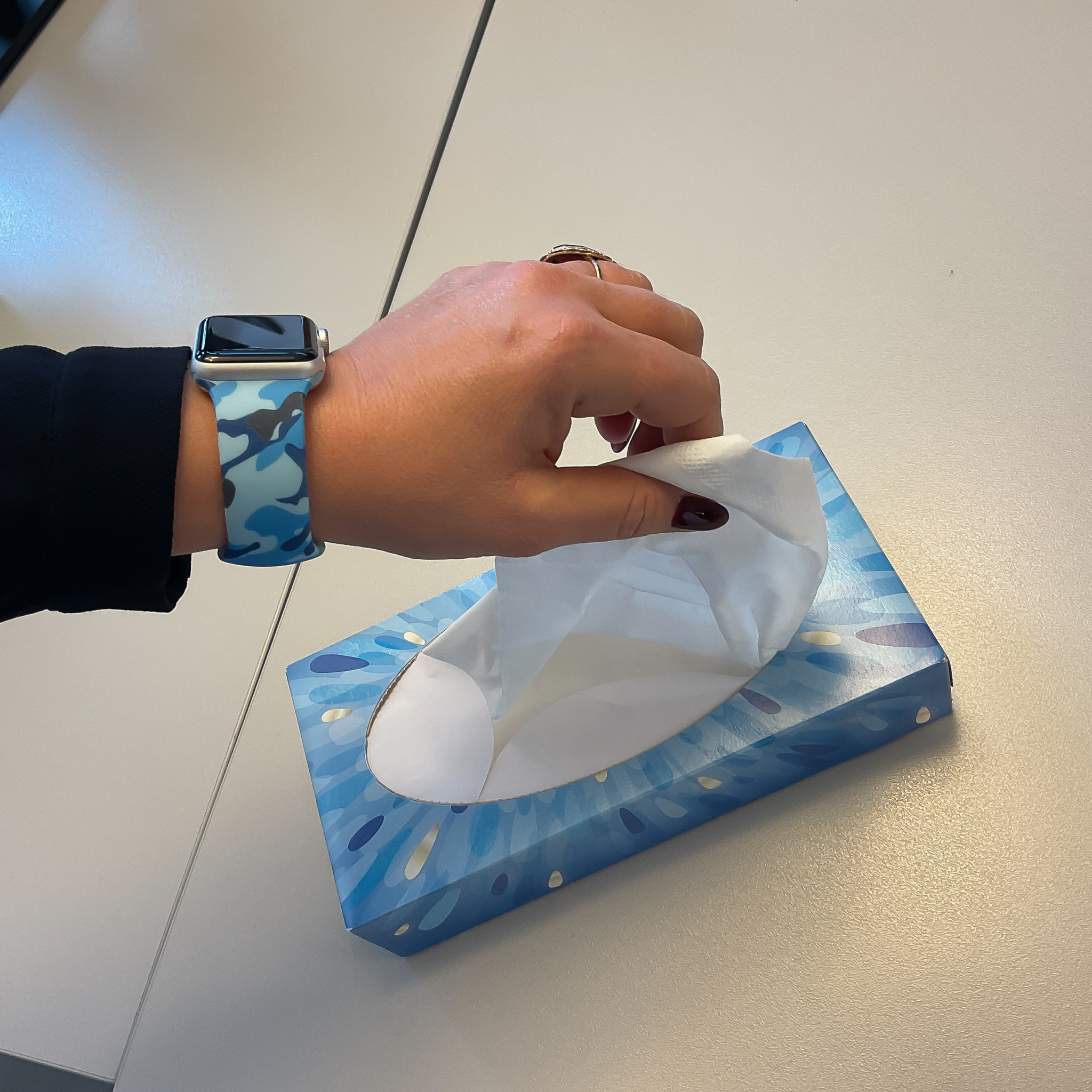 Apple Watch print sport band - camouflage blauw