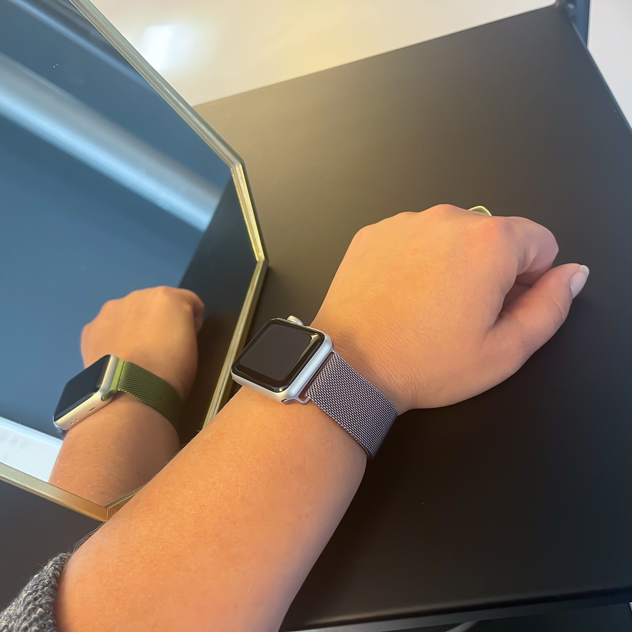 Apple Watch milanese band - groen lavendel
