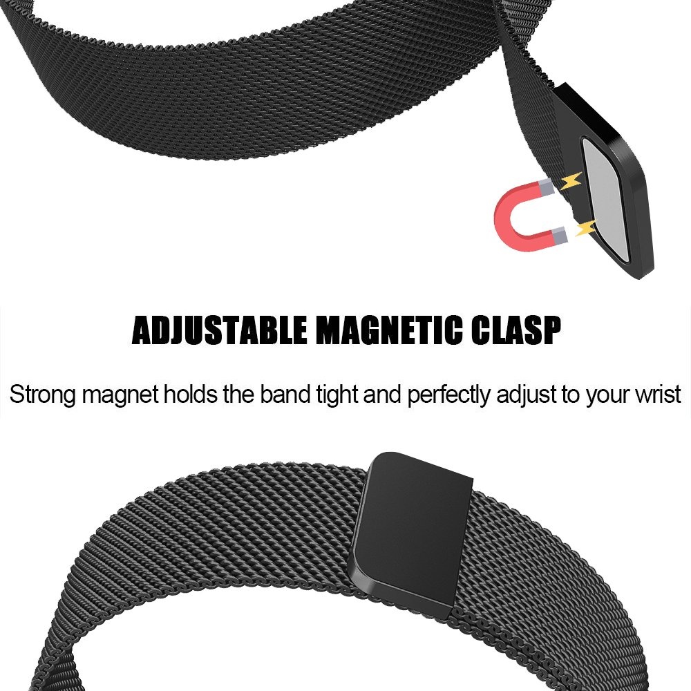 Fitbit Versa milanese band - zwart
