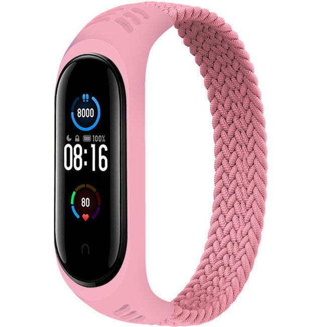 Xiaomi Mi 3/4/5/6 nylon gevlochten solo band - roze