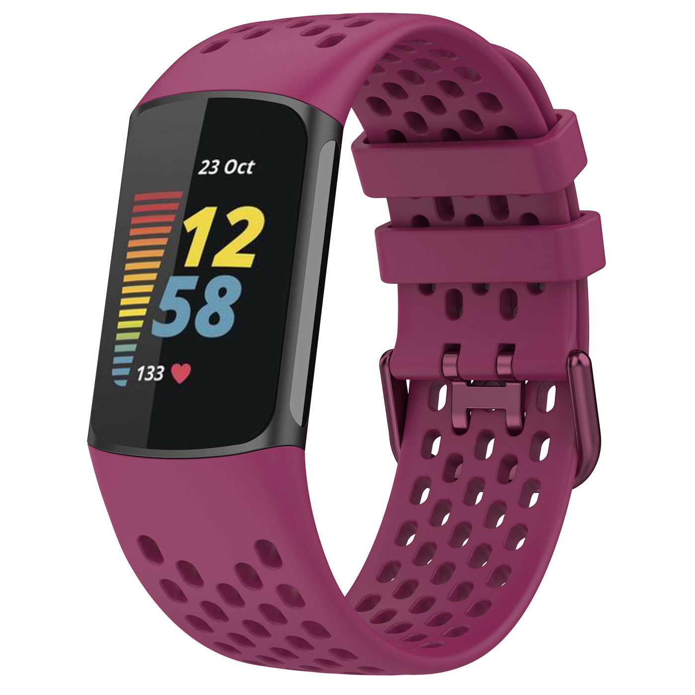 Fitbit Charge 5 sport point band - wijnrood