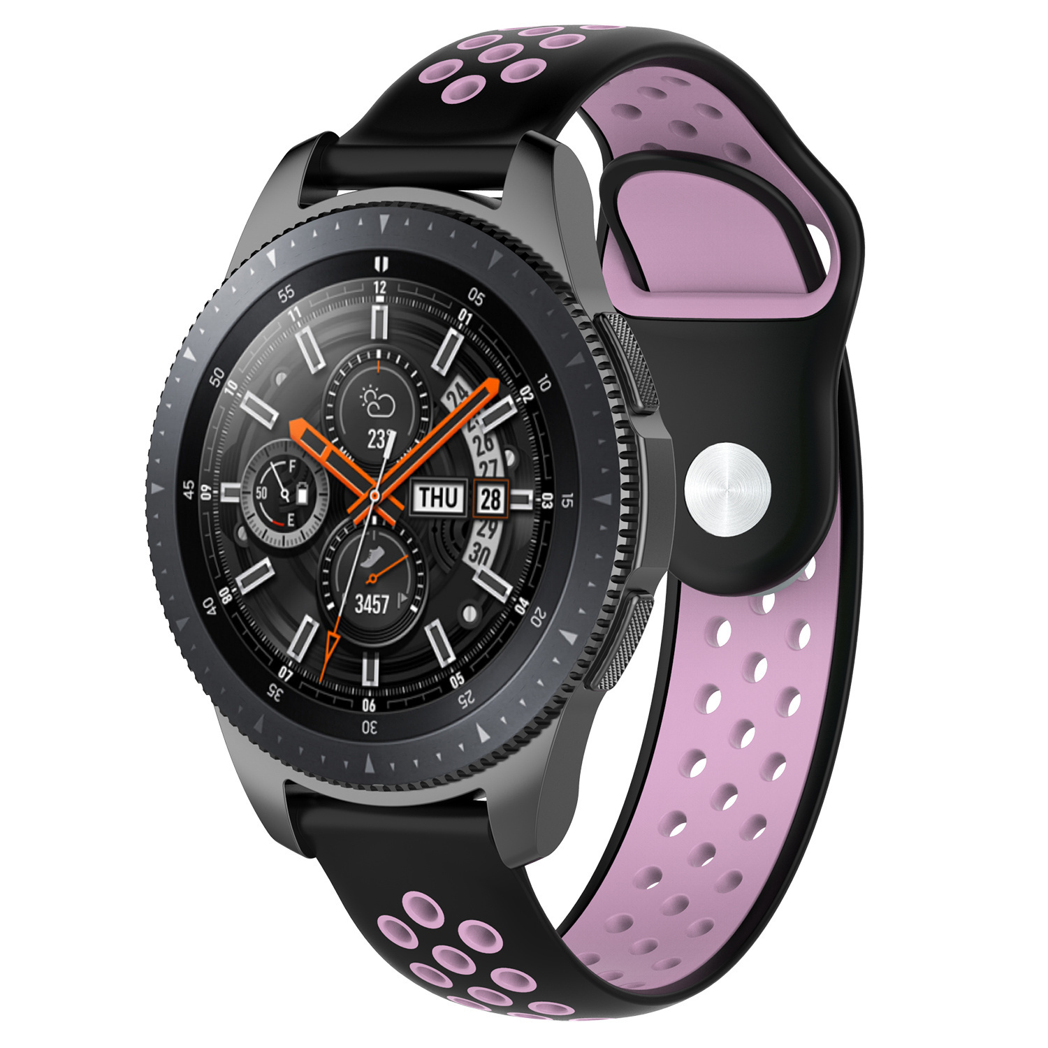 Polar Ignite dubbel sport band - zwart roze